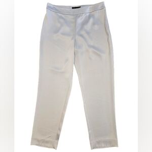 St. John Emma Silver Gray Triacetate Straight Leg Pants Size 8 Tailored